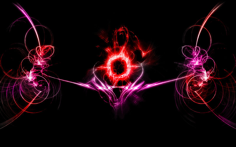 Abstract Light Patterns — Red, Energetic