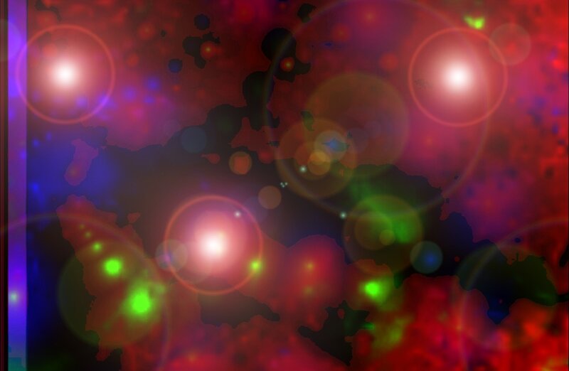 Abstract Light Patterns — Red, Vibrant