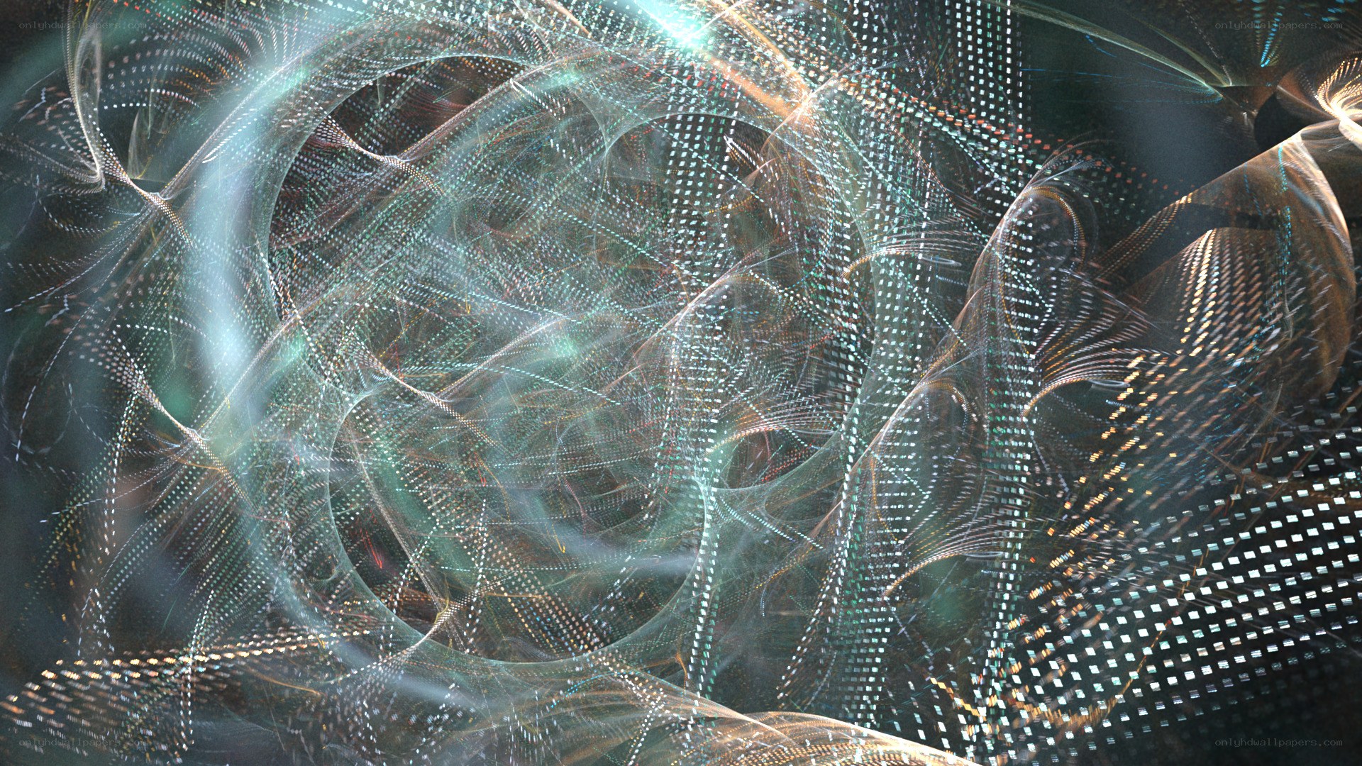 Abstract light patterns swirl