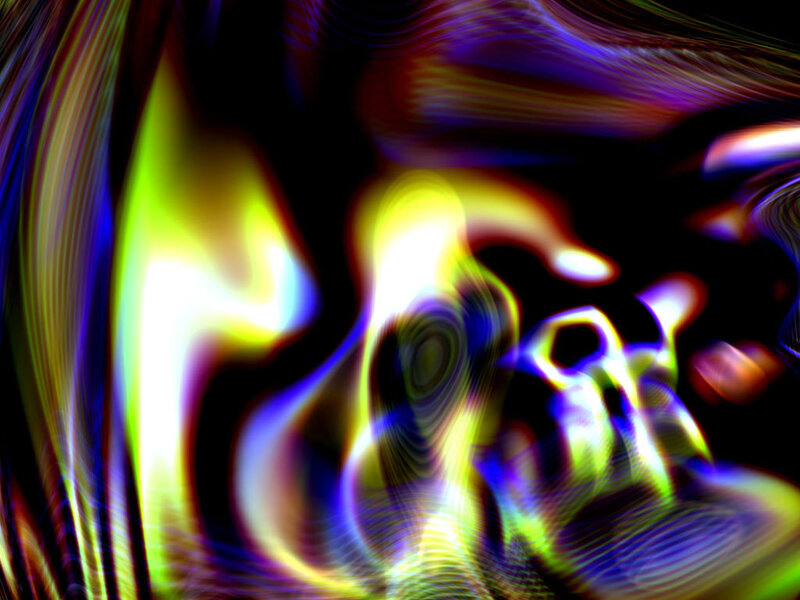 Abstract Light Patterns — Yellow, Dynamic, Digital Art, Color