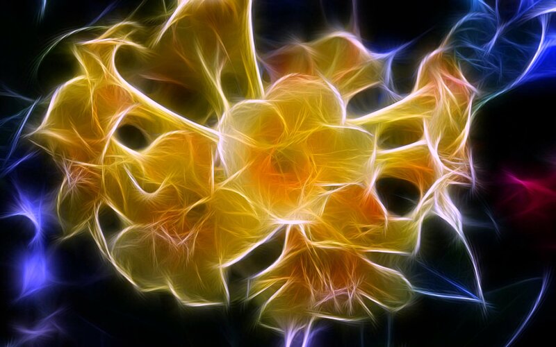 Abstract Light Patterns — Yellow