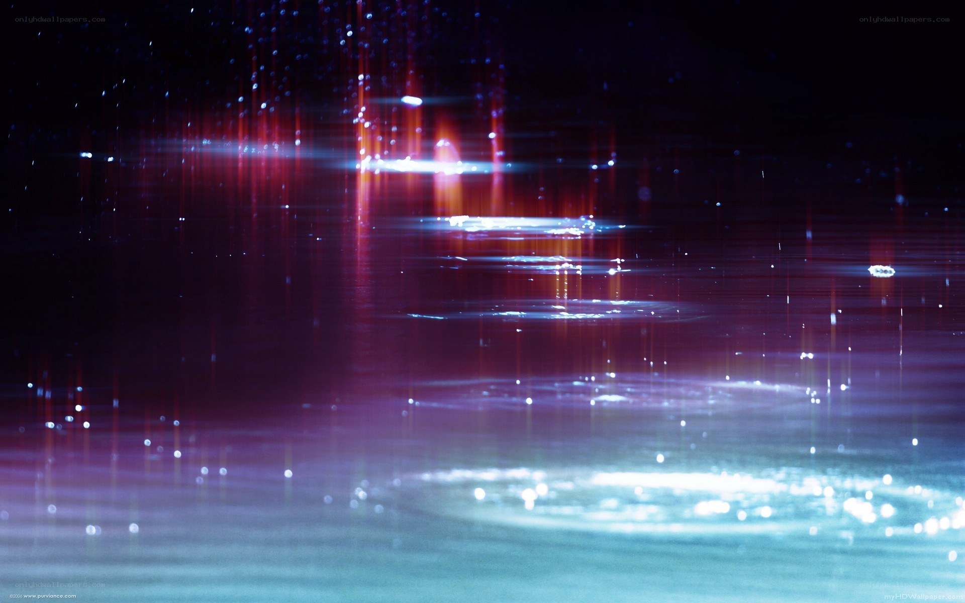 abstract light reflections on water