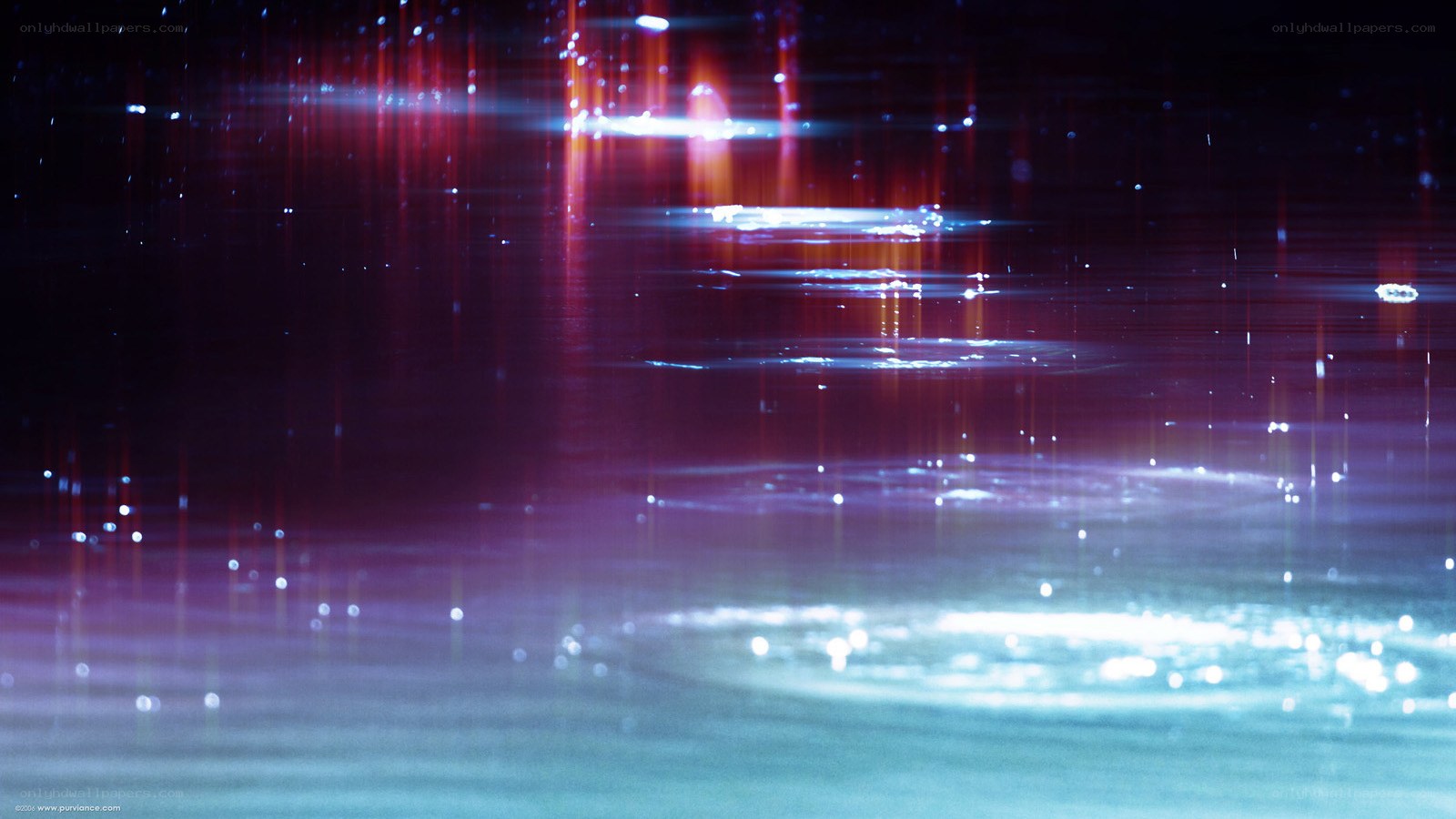 Abstract light reflections on water