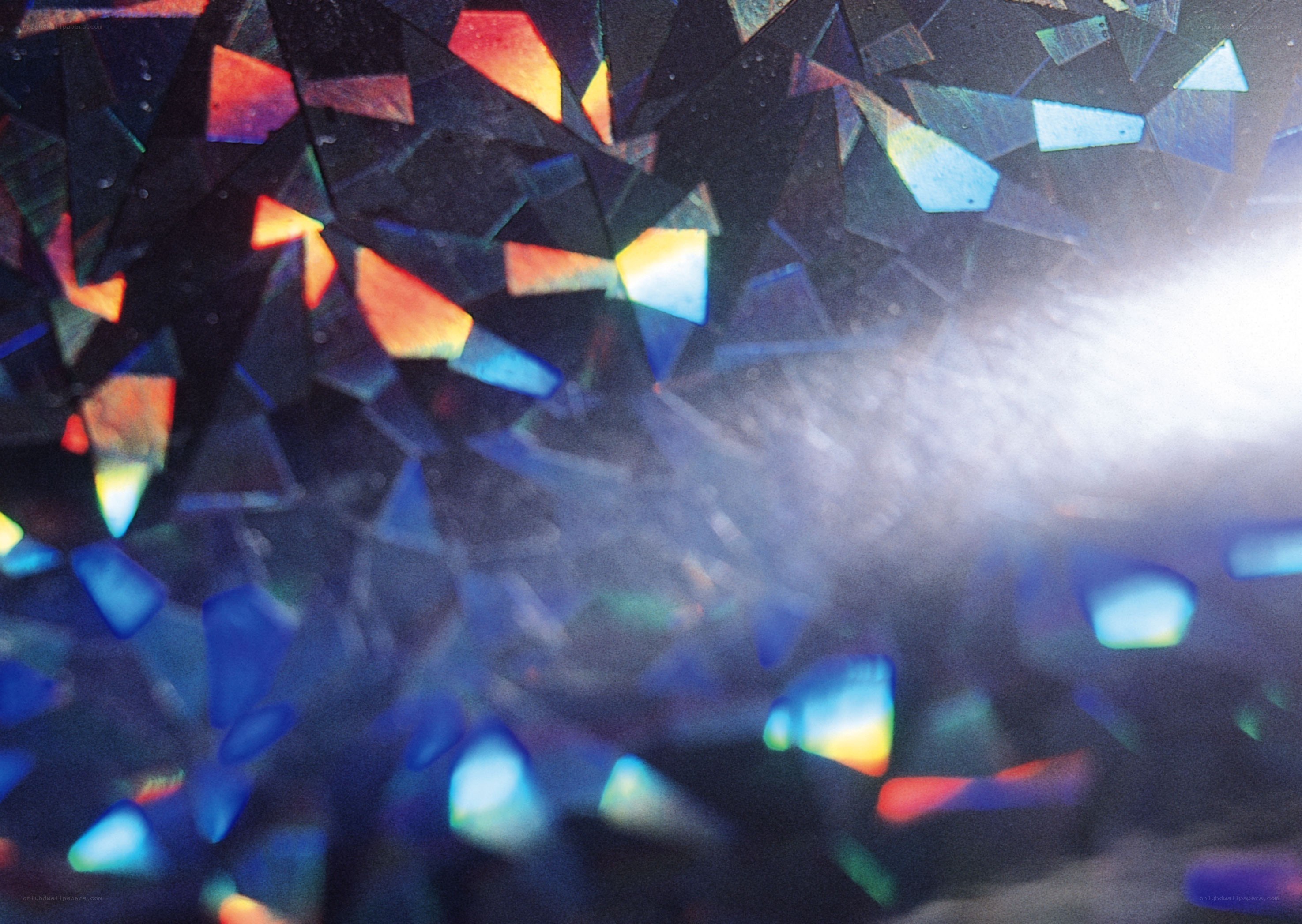 Abstract light refraction pattern