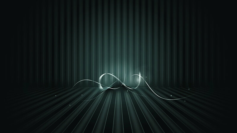 Abstract Light Ribbon — Black