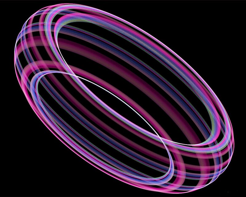Abstract light ring animation
