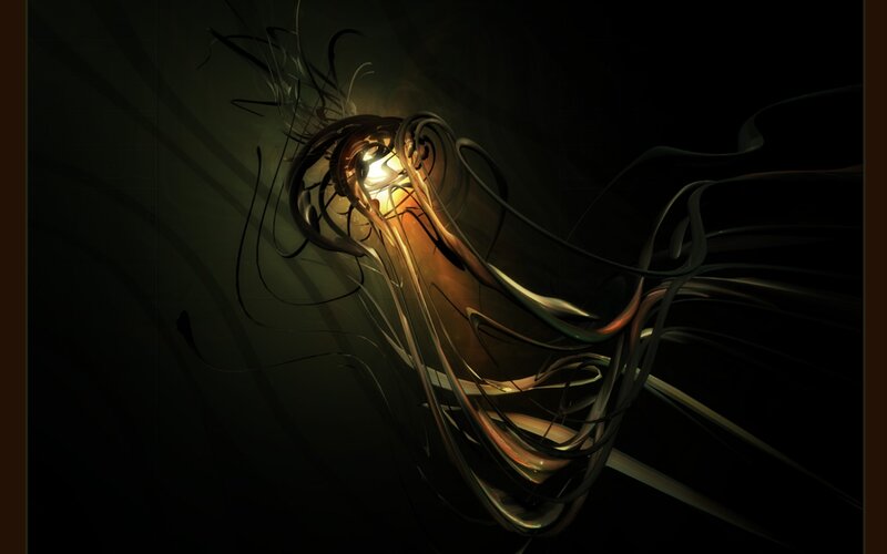 Abstract Light Sculpture — Black