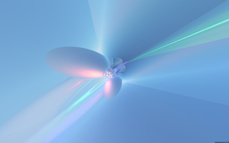 Abstract Light Sculpture — Blue
