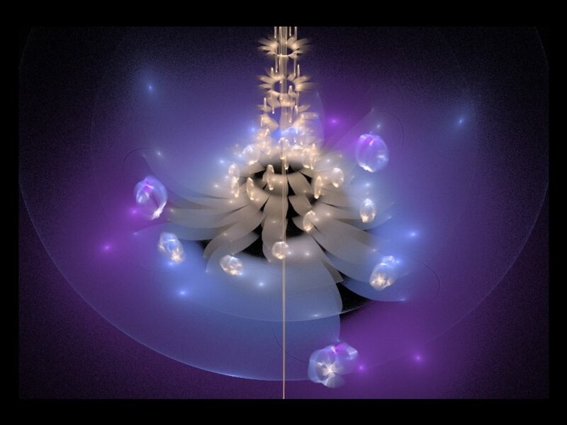 Abstract Light Sculpture — Purple