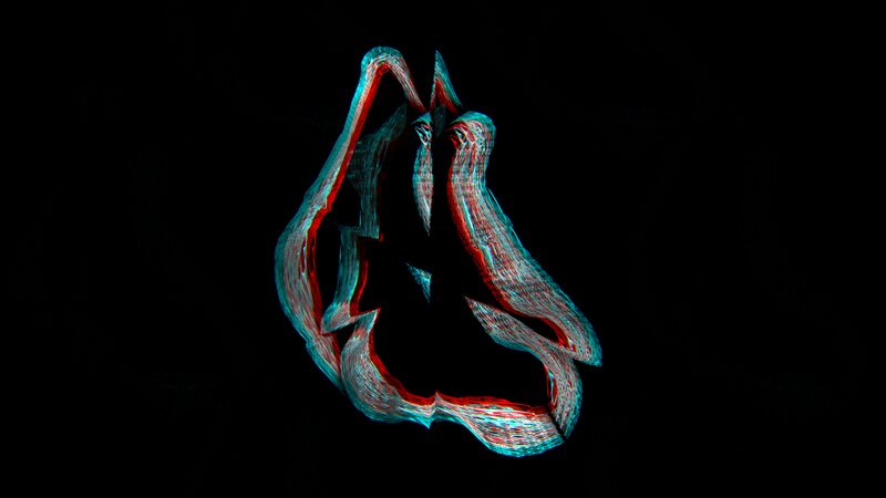 Abstract Light Sculpture — Red