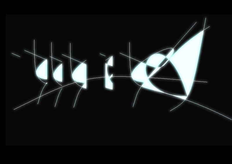 abstract light shapes on black