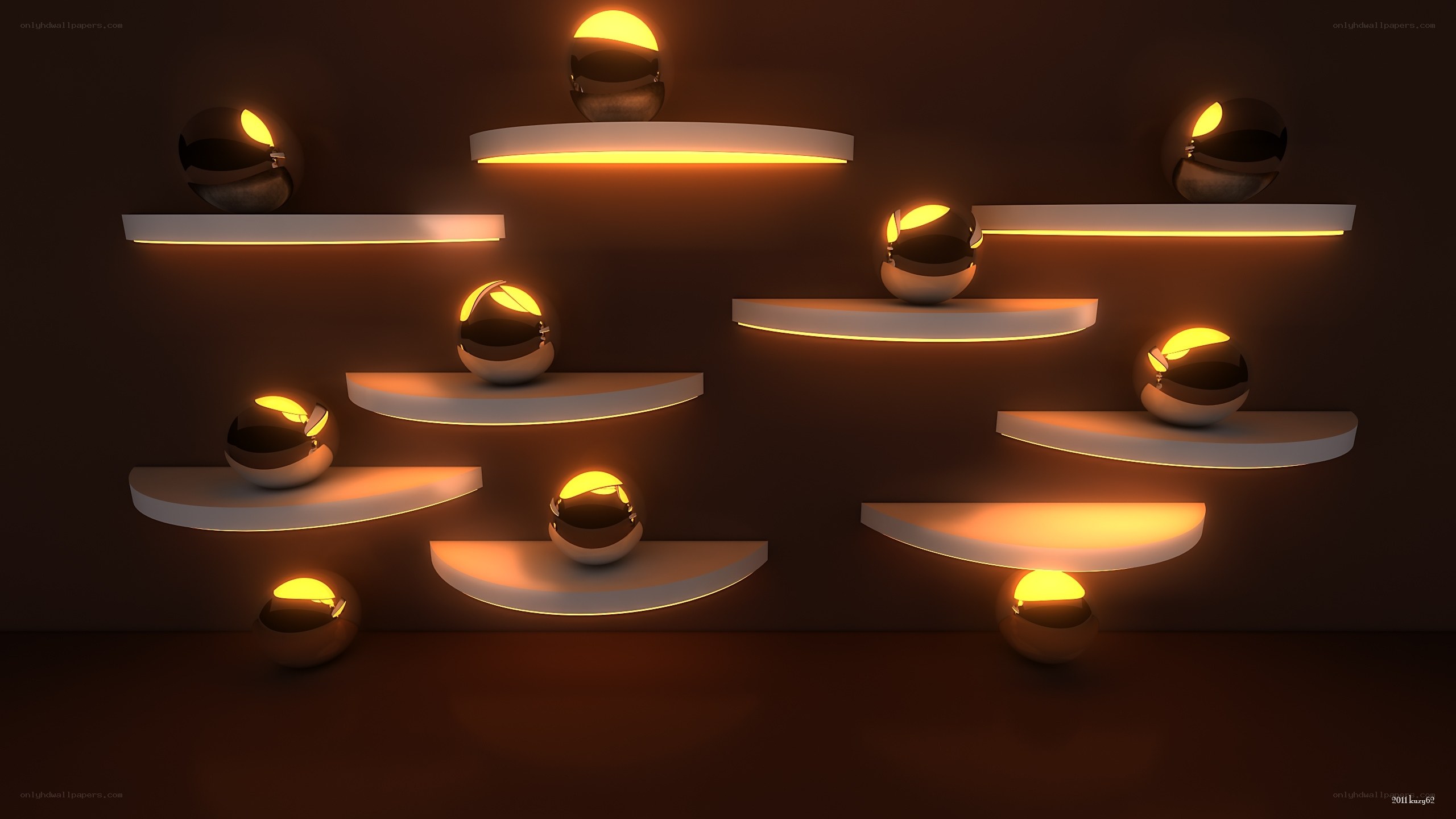 Abstract light shelves