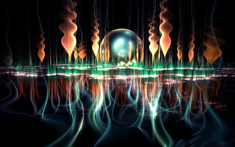 Abstract light sphere and energy