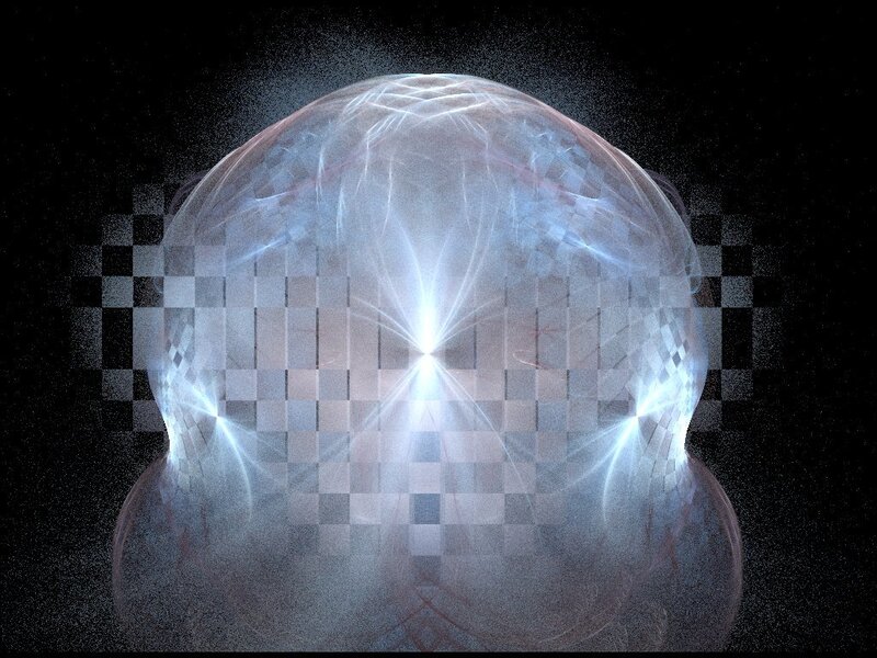 abstract light sphere with grid