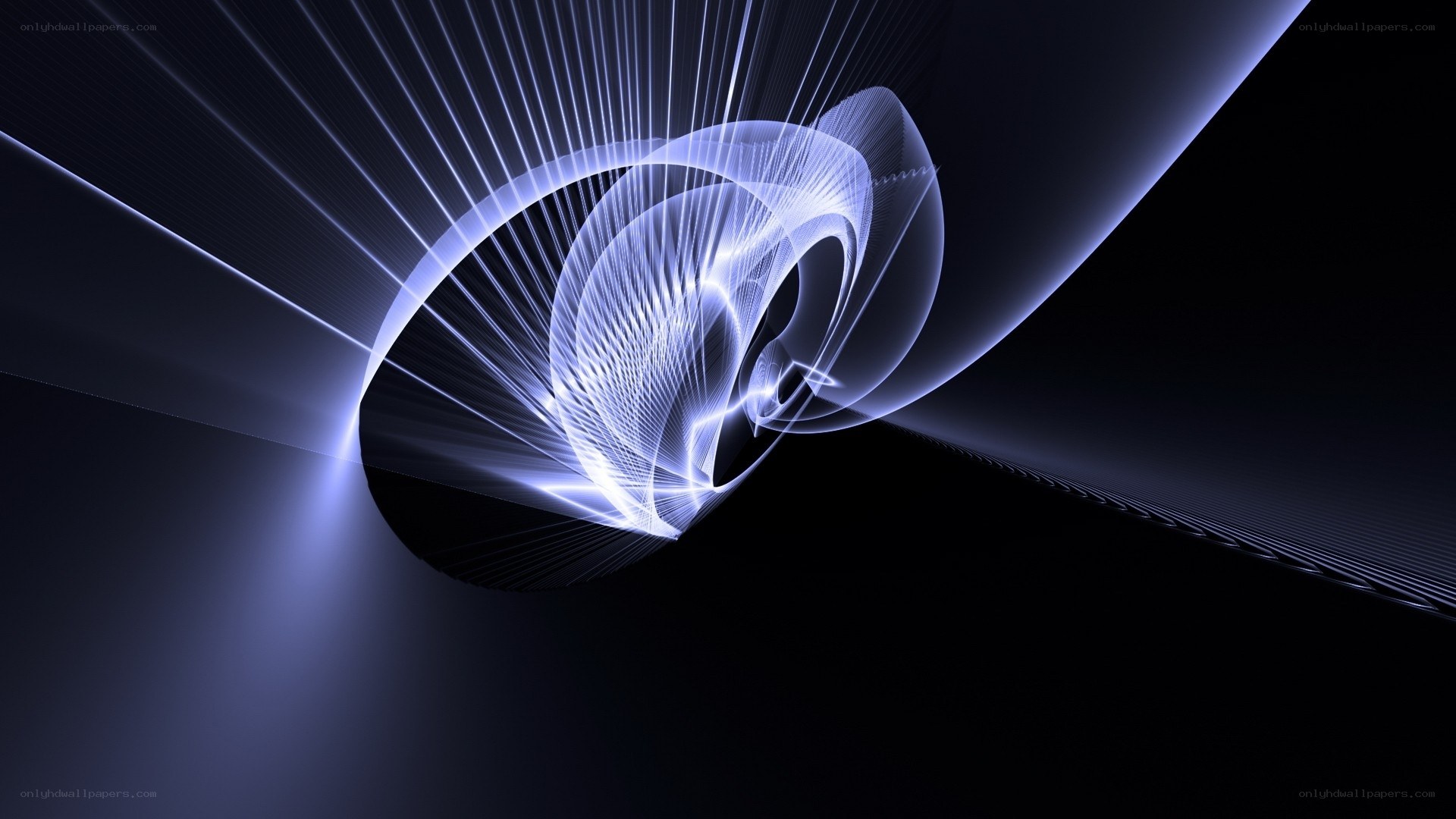 Abstract light spiral design