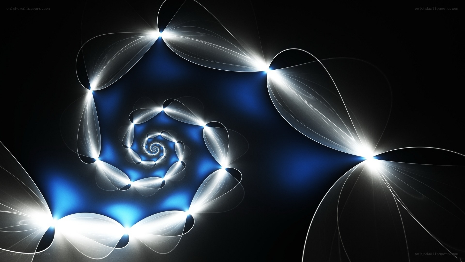 Abstract light spiral pattern