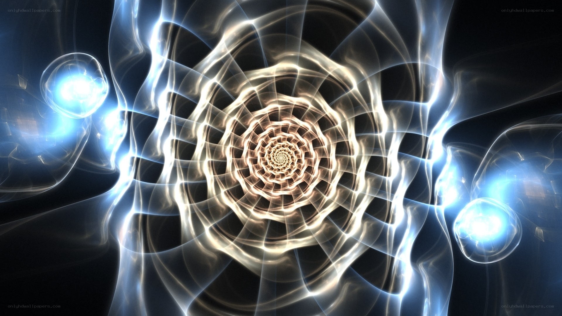 Abstract light spiral tunnel
