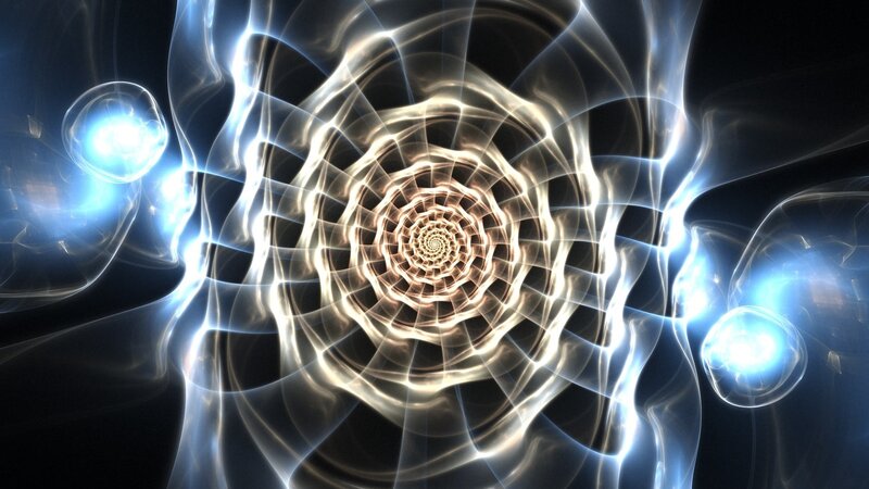 Abstract light spiral tunnel