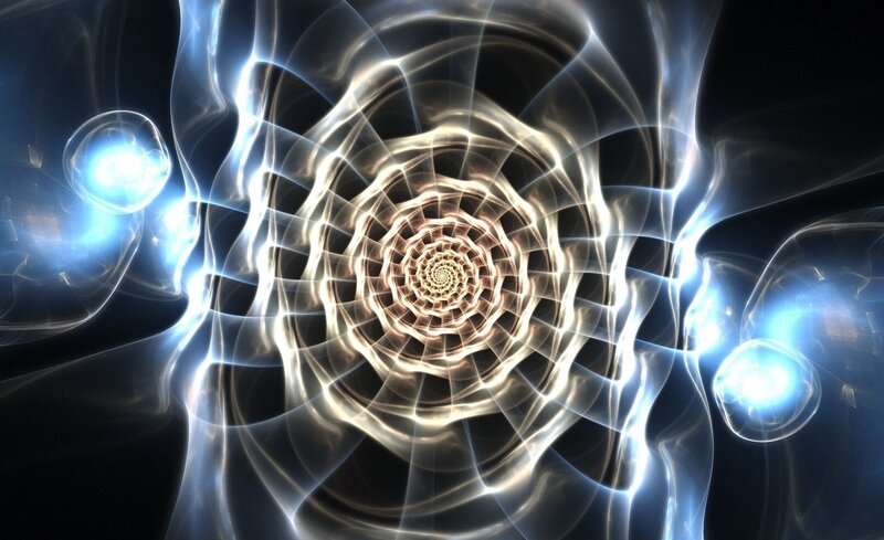Abstract light spiral tunnel