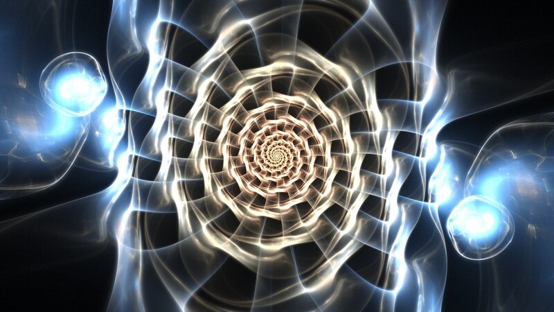 Abstract Light Spiral — White