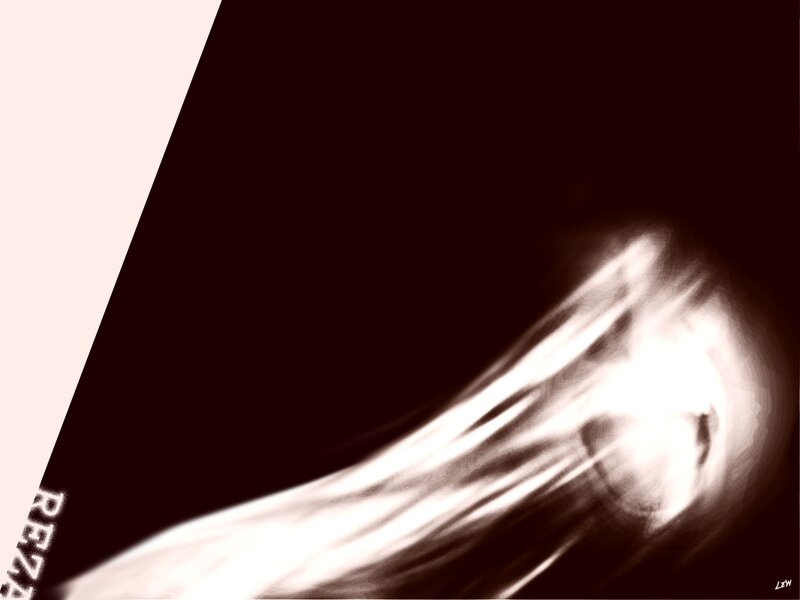 Abstract light streak on dark background