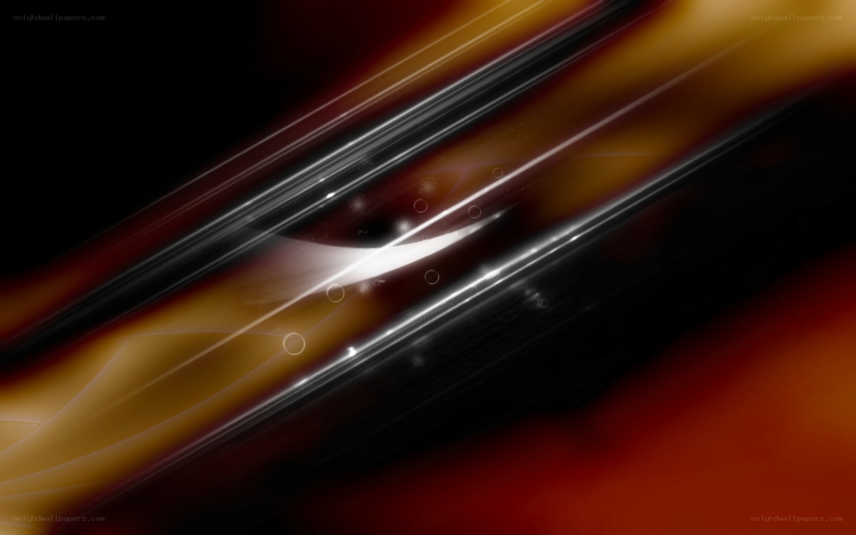 Abstract light streaks and circles