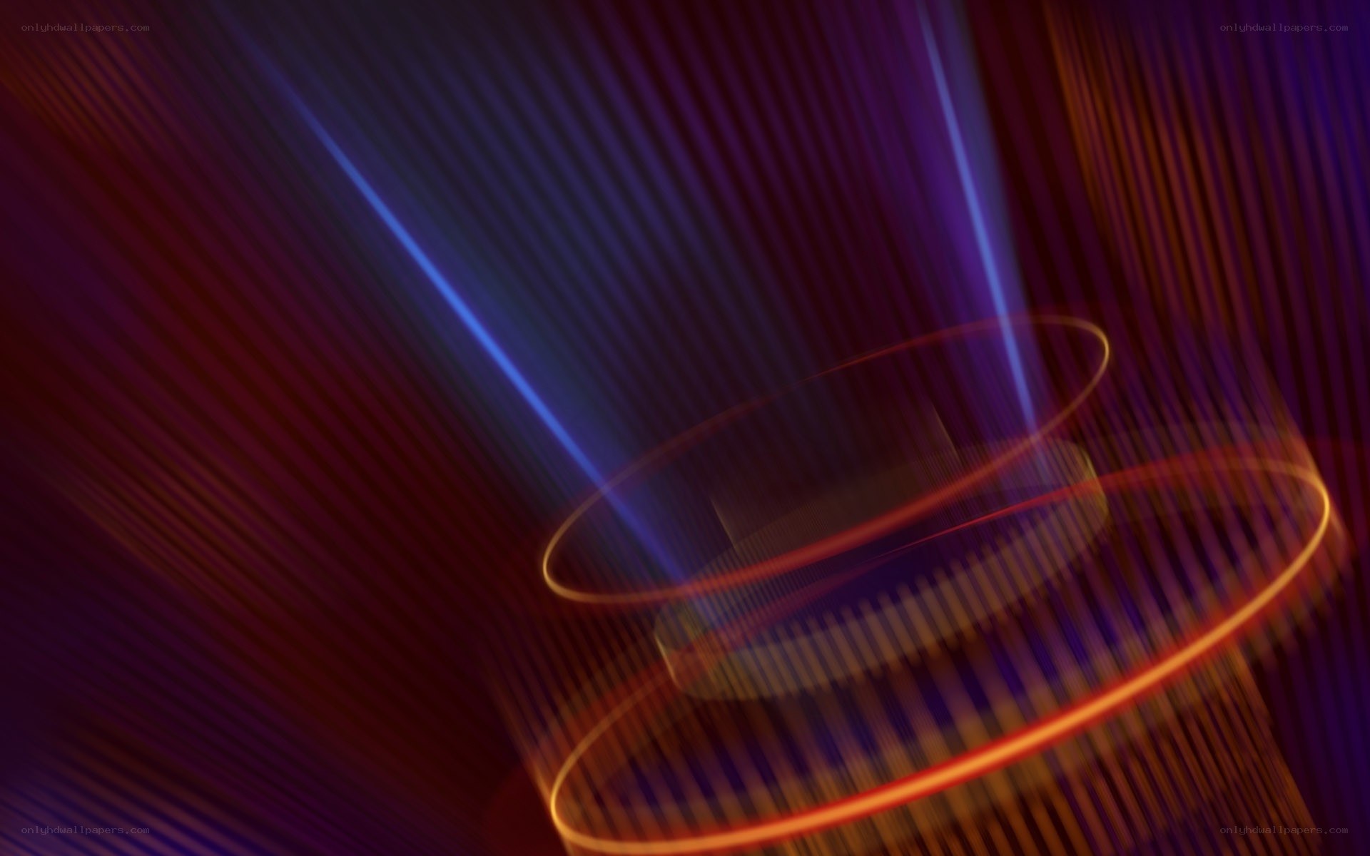 Abstract light streaks and rings