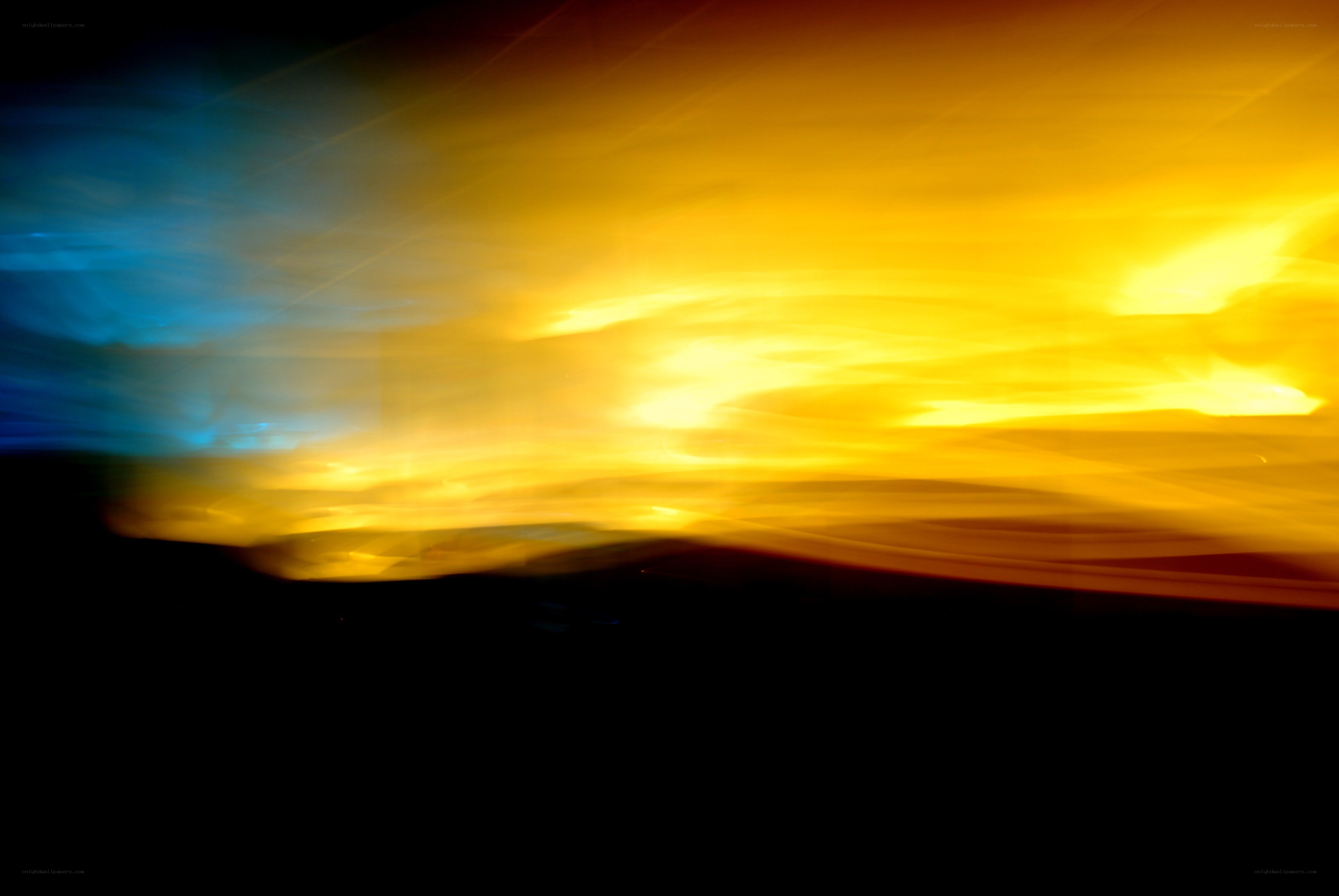 Abstract light streaks at dusk