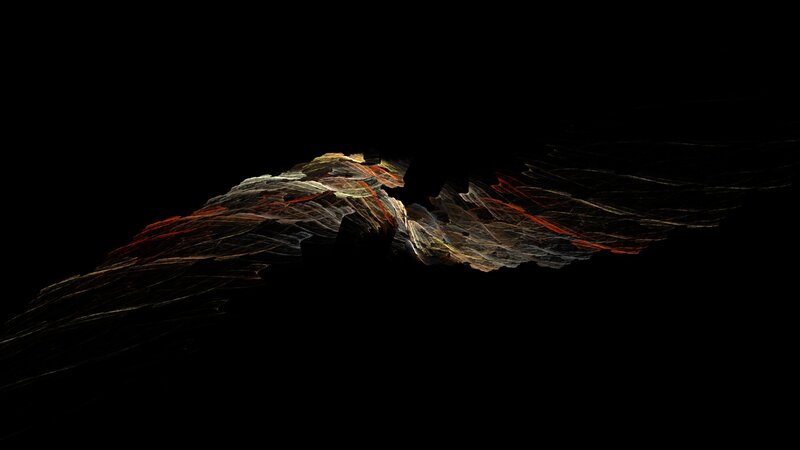 Abstract Light Streaks — Black, Dramatic, Digital Art, White