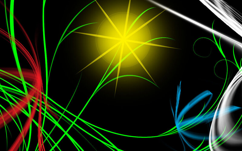 Abstract Light Streaks — Black, Dynamic, Digital Art