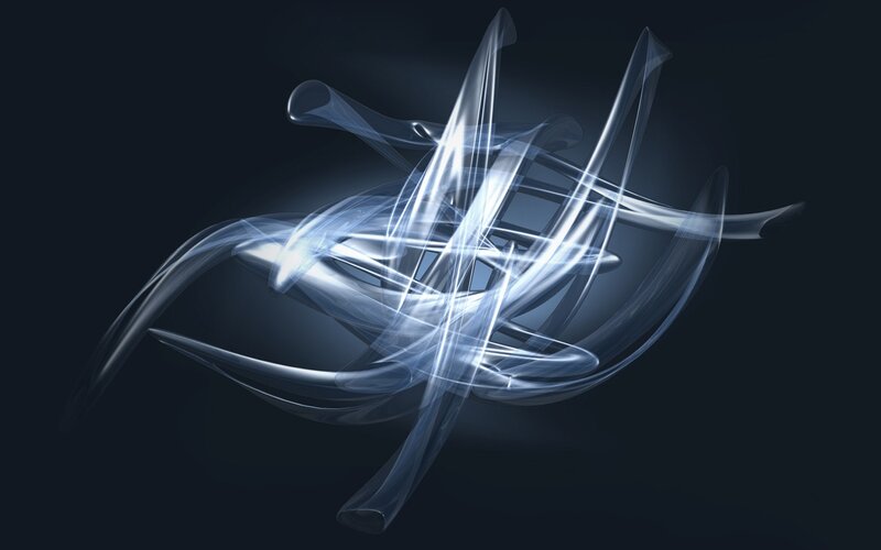 Abstract Light Streaks — Blue, Dramatic, Digital Art