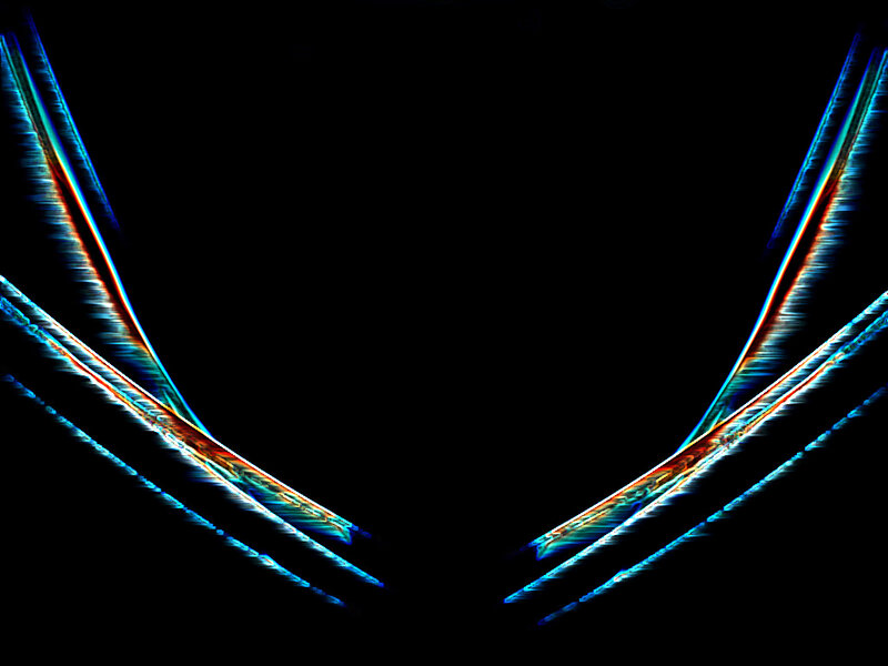 Abstract Light Streaks — Blue, Dynamic, Digital Art, Curves, Black Background