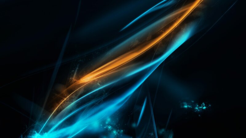 Abstract Light Streaks — Blue, Dynamic, Digital Art, Energy, Particles
