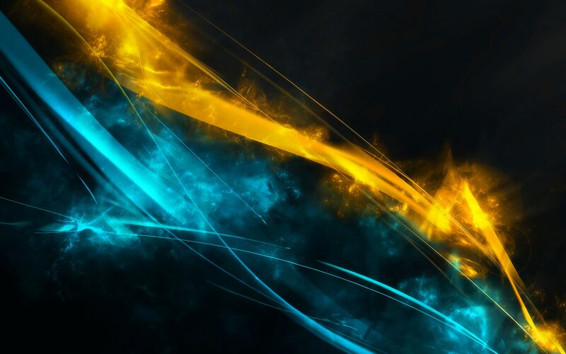 Abstract Light Streaks — Blue, Dynamic, Digital Art, Energy