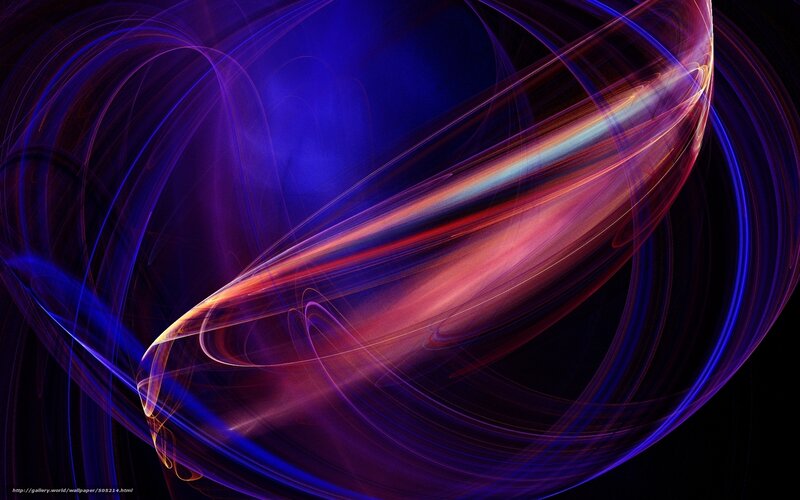 Abstract Light Streaks — Blue, Dynamic, Digital Art, Light Trails, Curves, Dark Background