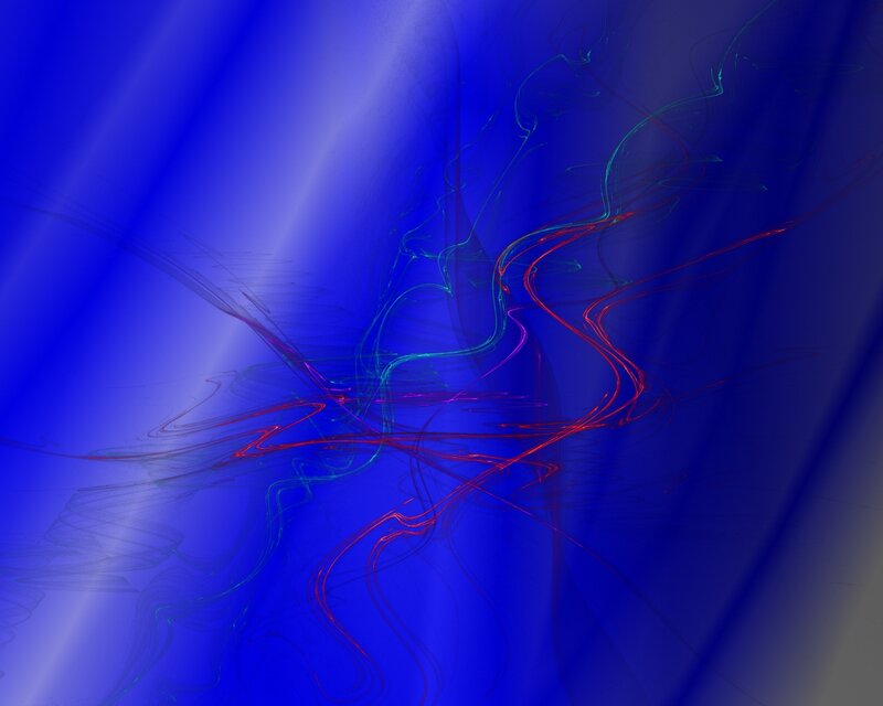Abstract Light Streaks — Blue, Dynamic, Digital Art, Light Trails