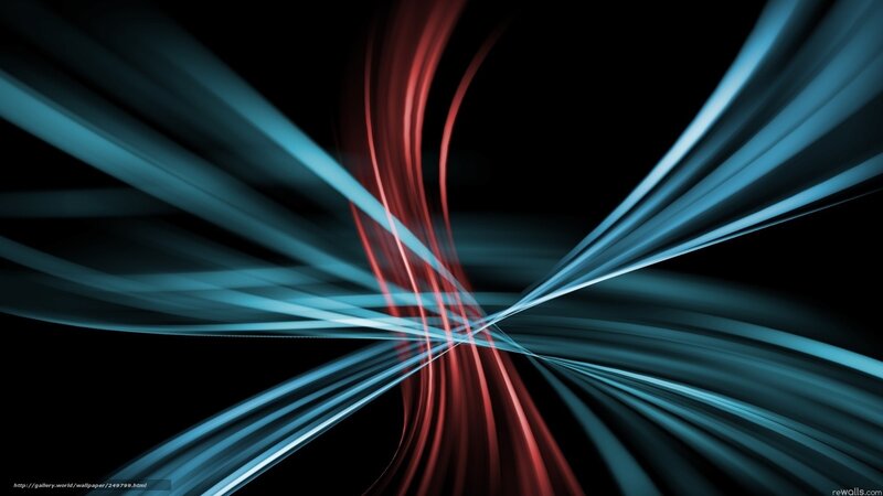 Abstract Light Streaks — Blue, Dynamic, Digital Art, Lines, Dark Background
