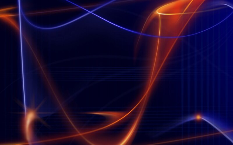 Abstract Light Streaks — Blue, Dynamic, Digital Art, Lines, Glow, Grid