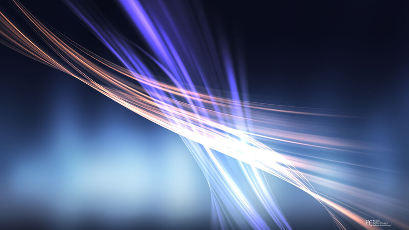 Abstract Light Streaks — Blue, Dynamic, Digital Art, Lines, Glow