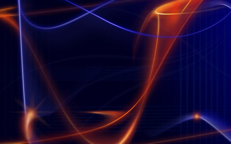 Abstract Light Streaks — Blue, Dynamic, Digital Art, Lines, Grid
