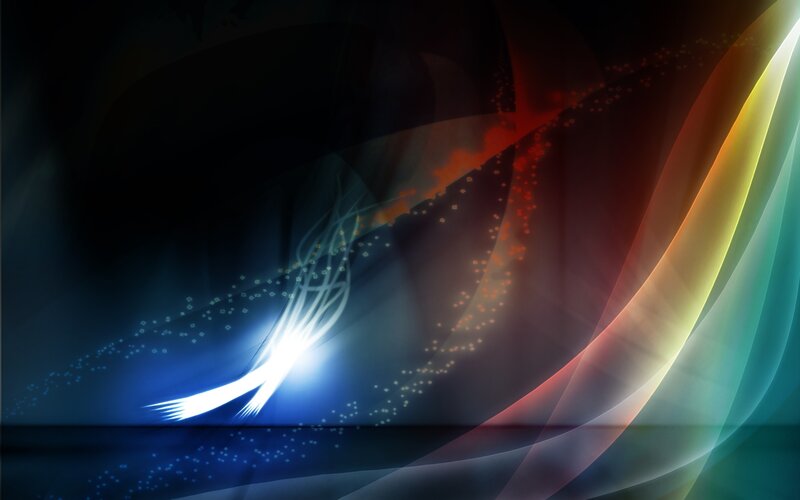 Abstract Light Streaks — Blue, Dynamic, Digital Art, Particles, Color Gradients