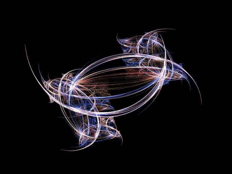 Abstract Light Streaks — Blue, Dynamic, Digital Art