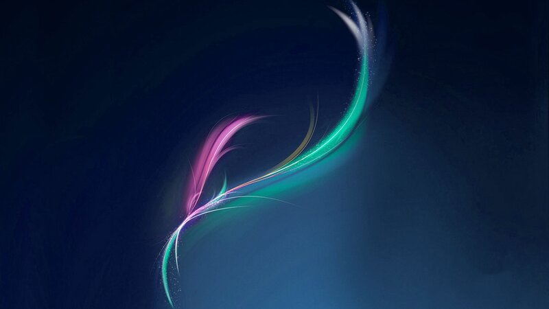 Abstract Light Streaks — Blue, Serene, Digital Art