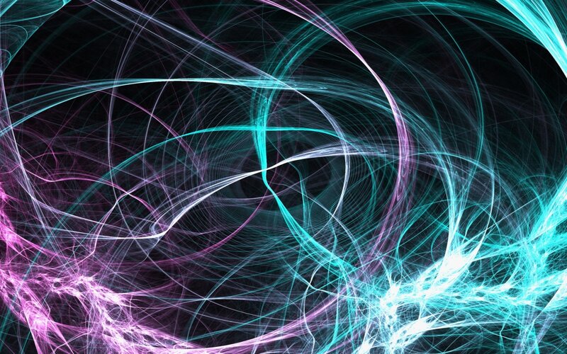 Abstract Light Streaks — Cyan
