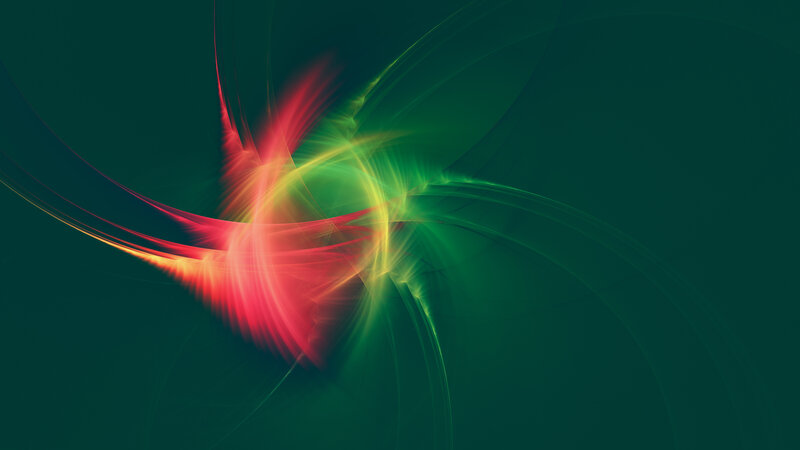 Abstract Light Streaks — Green, Dynamic, Digital Art, Color