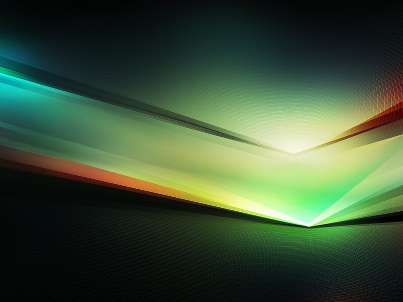 Abstract Light Streaks — Green, Dynamic, Digital Art, Lines, Color Gradient