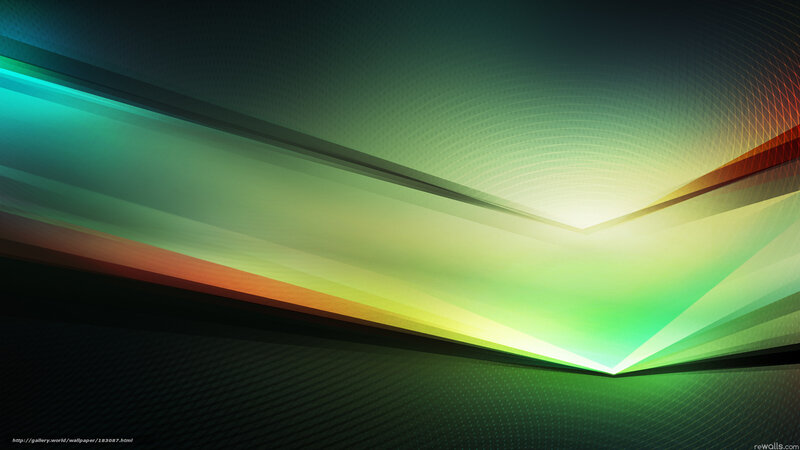 Abstract Light Streaks — Green, Dynamic, Digital Art, Lines
