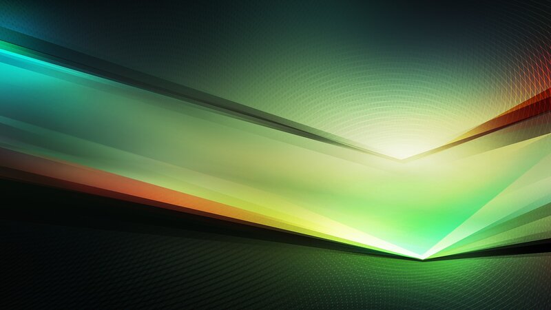 Abstract Light Streaks — Green, Dynamic, Digital Art