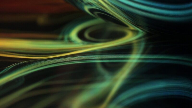 Abstract Light Streaks — Green, Dynamic, Motion Blur