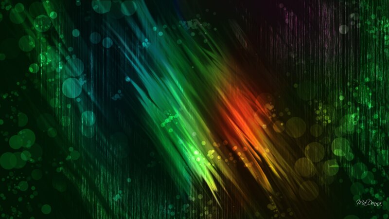 Abstract Light Streaks — Green